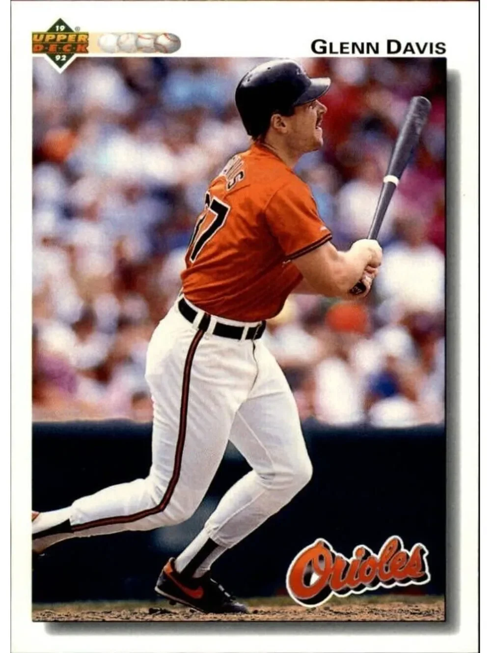 Glenn Davis 1992 Upper Deck MLB #654 Baseball Card Baltimore Orioles